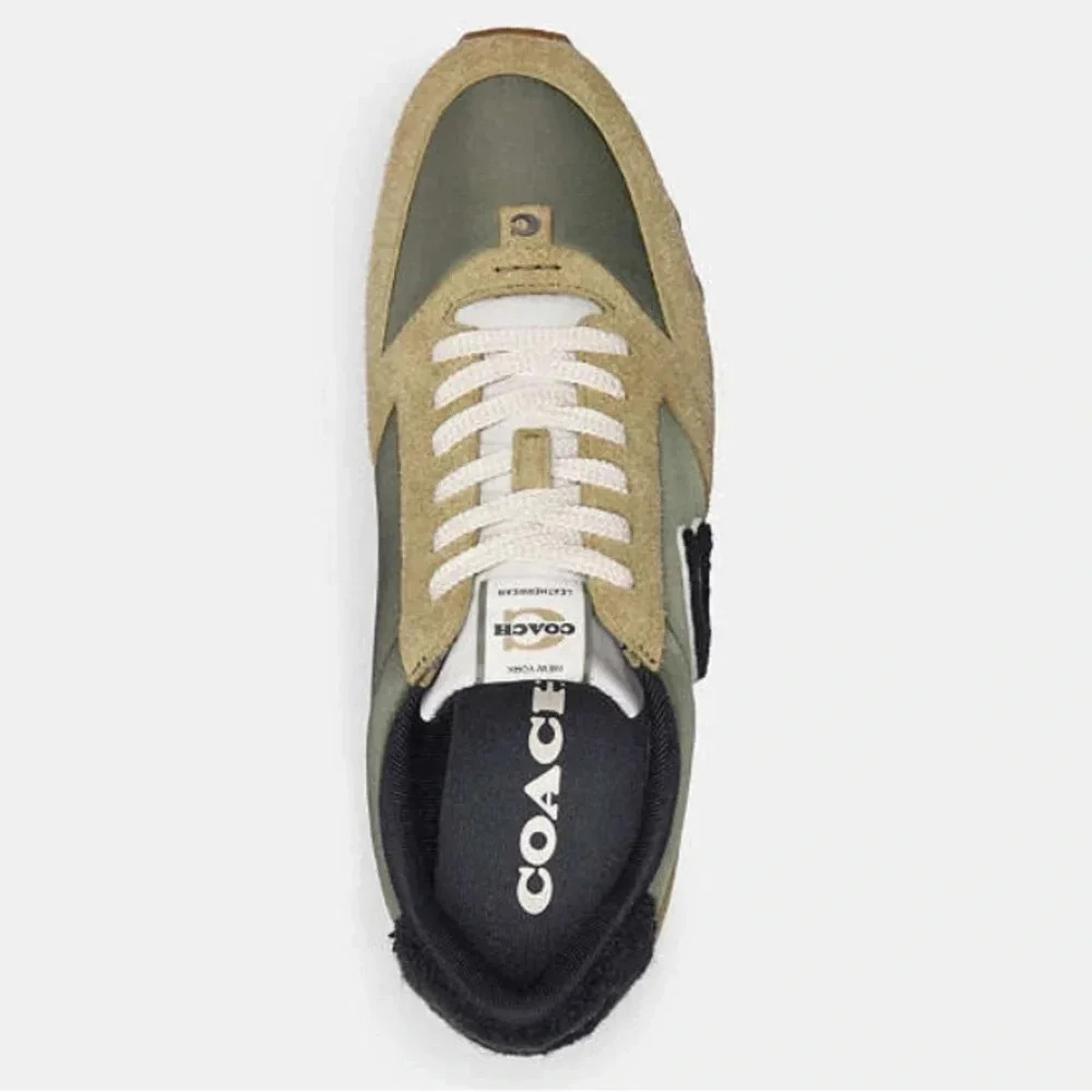 NWOB Coach Runner Hairy Suede Sneakers Shoes in Moss / Hairy Green Size 9B 39.5 - Picture 3 of 11